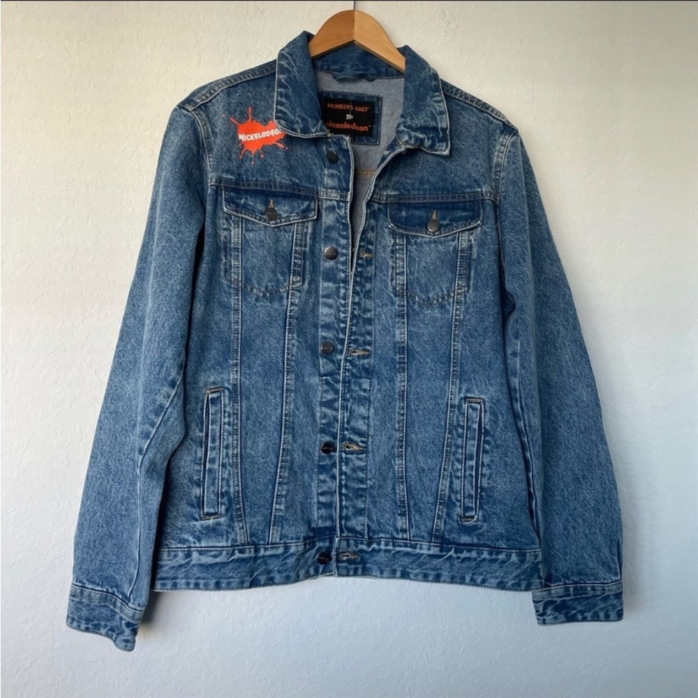 Members Only X Nickelodeon Denim Jacket Size Large - Picture 3 of 5